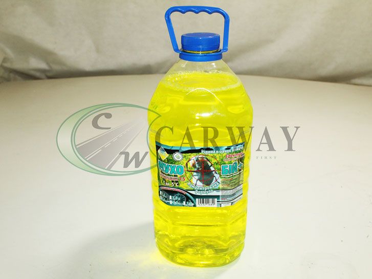 Жидкость в бачок омывателя (лето) лимон (5 л)  Мухобой