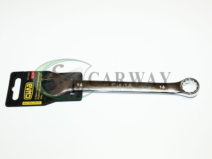 Ключ рожково-накидной стандарт CRV (16 мм) полирован.
