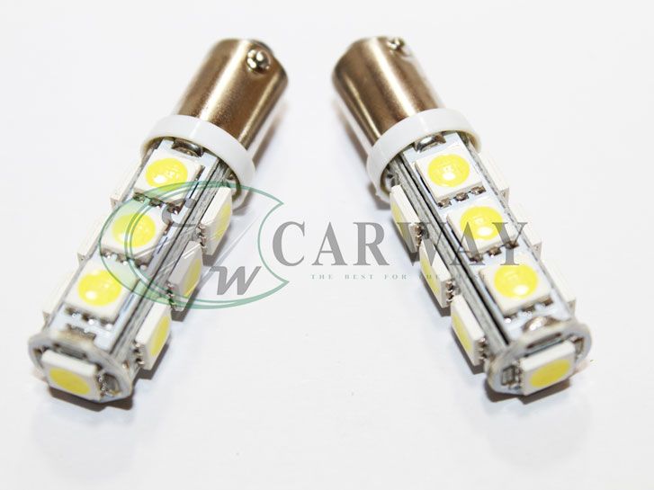 Лампа светодиодная BA9S SMD 5050x13 12V White 2шт. 16051 Zollex