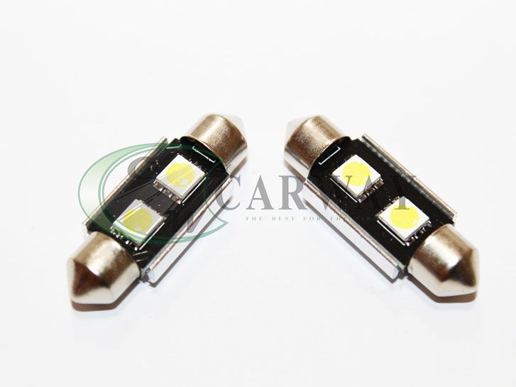 Лампа светодиодная Festoon/36mm Canbus SMD 5050x2 12V White 2шт 16063 Zollex