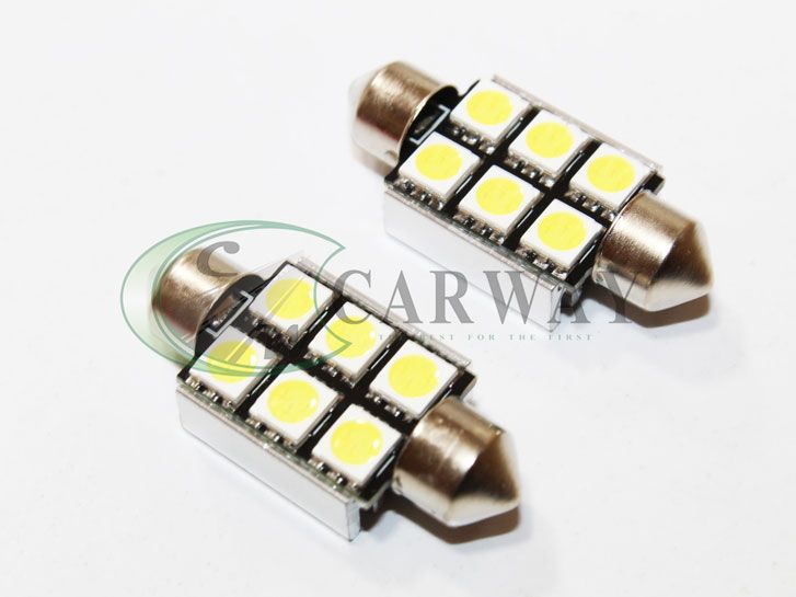 Лампа светодиодная Festoon/36mm Canbus SMD 5050x6 12V White 2шт 16073 Zollex