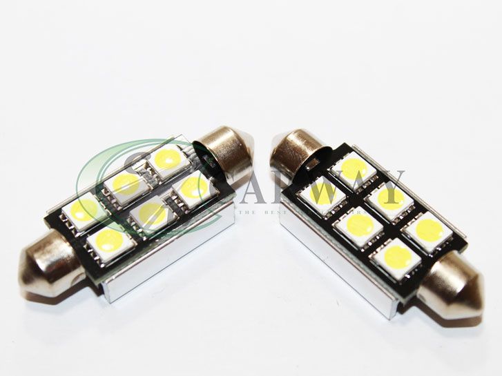 Лампа светодиодная Festoon/42mm Canbus SMD 5050x6 12V White 2шт 16052 Zollex