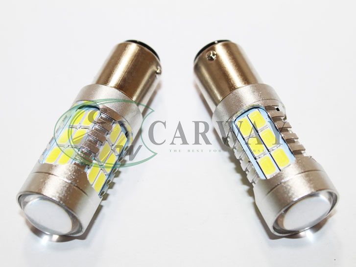 Лампа светодиодная S25/BAY15D Canbus SMD 2835x27 12V-24V White 2шт 16007 Zollex