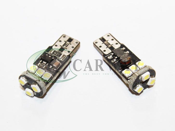 Лампа светодиодная T10 Canbus SMD2835x9 12V White 2шт 16015 Zollex