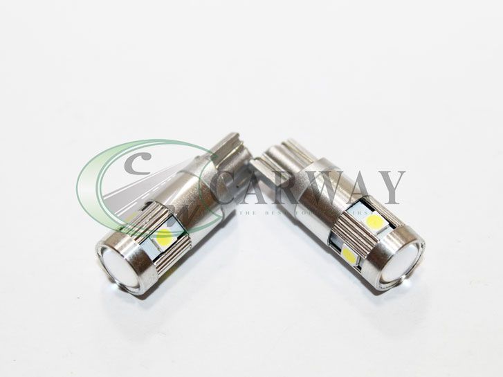 Лампа светодиодная T10 SMD 3030x5 12V White 2шт. 16003 Zollex