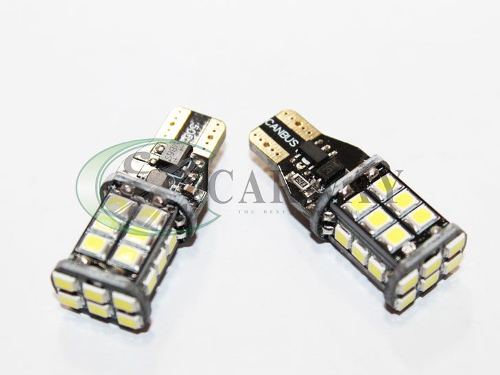 Лампа светодиодная T15 Canbus SMD 2835x24 12V-24V White 2шт 16041 Zollex