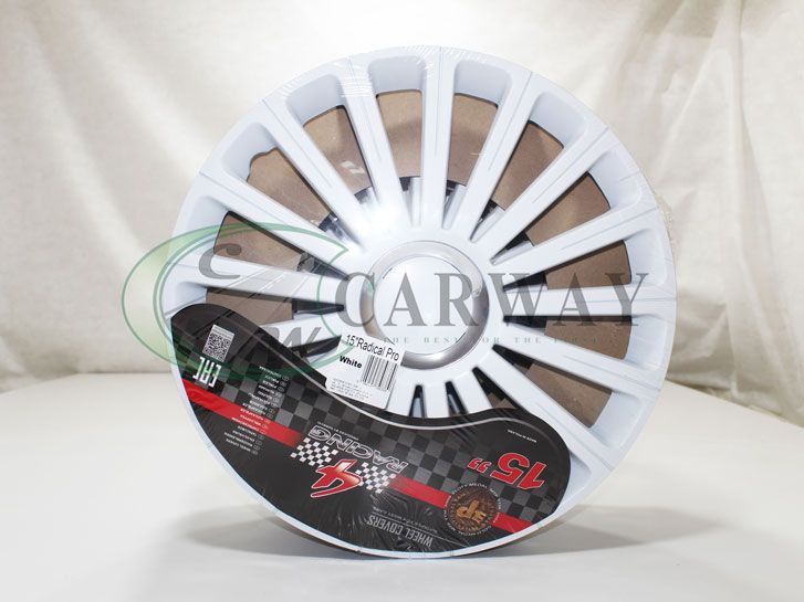 Колпаки автомобильные (4шт) R15 Radical PRO White Argo