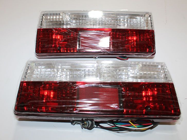 Фонари задние ВАЗ 2107 тюнинг (красно-белые) (левый+правый)