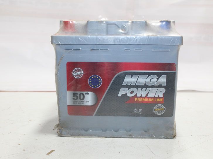 Аккумулятор 6СТ 50А  (1) (левый +) 420А Mega Power Premium Line