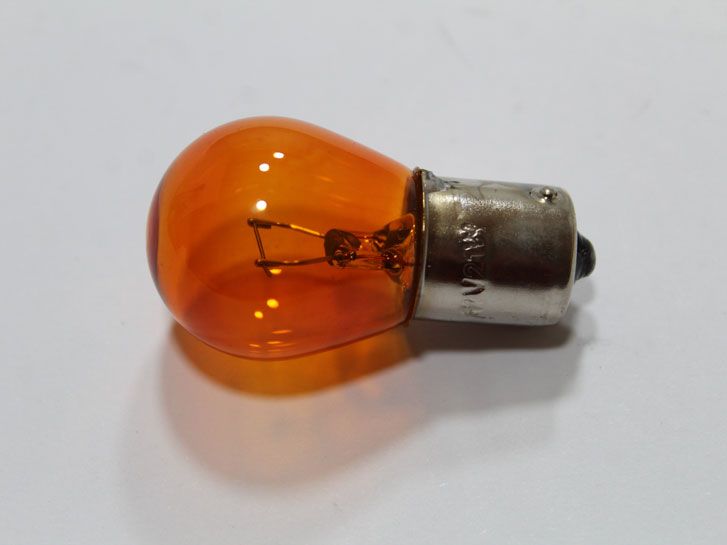 Лампа 12в цокольная P 21w стопов, поворотов (мин. 10шт.) желтая RED
