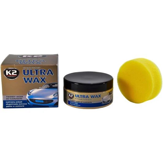 Полироль для кузова с воском 250гр. (паста) с губкой Perfect Ultra Wax K2