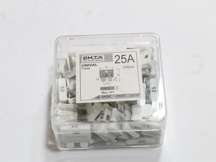 Предохранитель Eвро 25А (коробка 50 шт) MTA