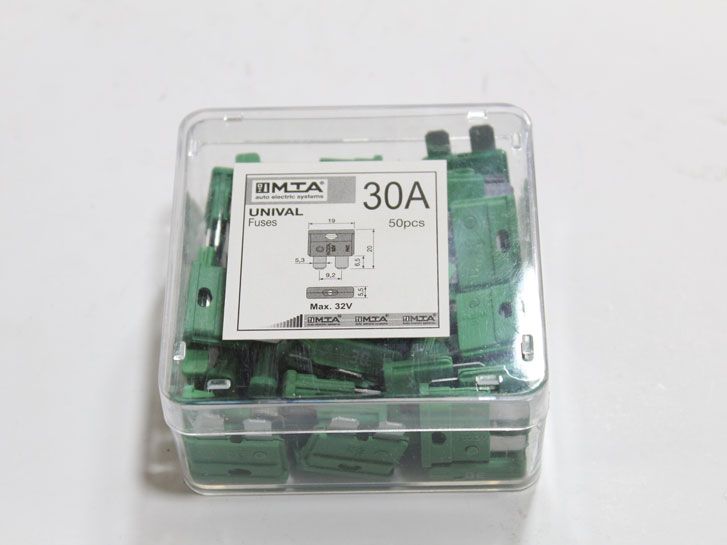 Предохранитель Eвро 30А (коробка 50 шт) MTA