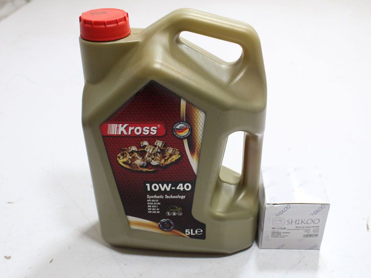 Масло моторное п/c 10w40 (5 л) + фильтр масляный Lanos АКЦИЯ KROSS+SHIKOO