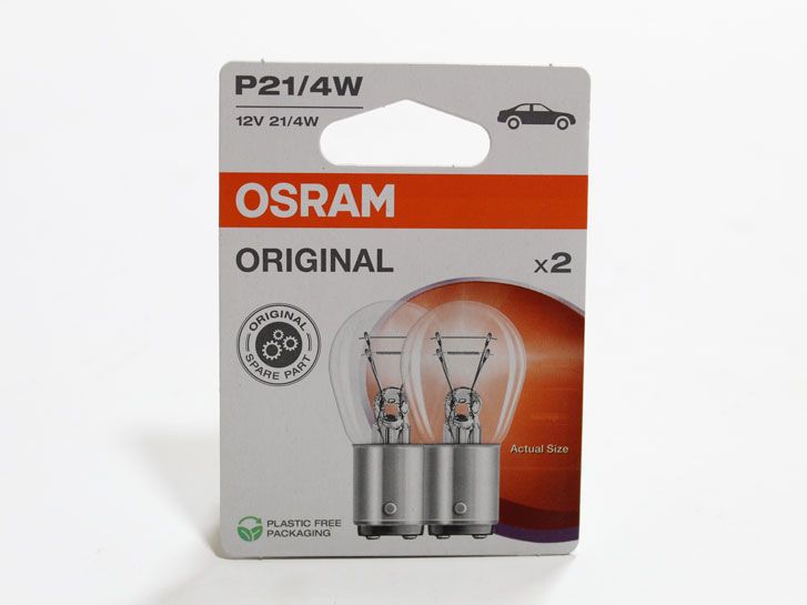 Лампа 12в цокольная P21/4w стопов 2х конт. (2шт) OS 7225-02B