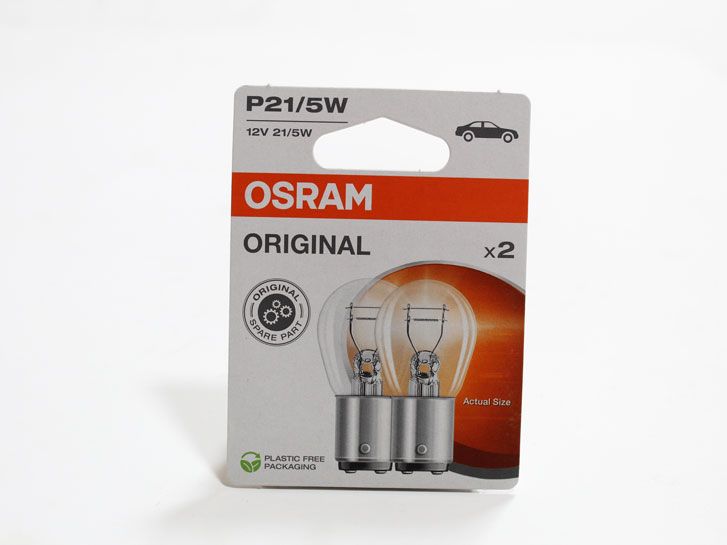 Лампа 12в цокольная P21/5w стопов 2х конт. (2шт) OS 7528-02B