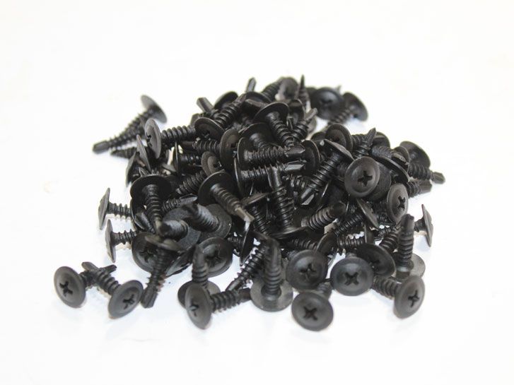 Саморез на подкрылки черный 4,2 х 16мм 100 шт