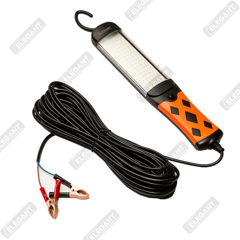 Лампа инспекционная PLUS 10м 100 LED с зажимом (крокодилы) EL 101 534