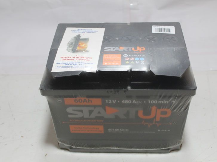 Аккумулятор 6СТ 60А  (0) (правый +) 480А (супер Эконом) фото 2