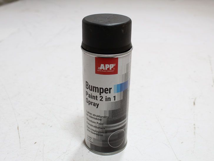 Краска черный бамперная (0,400 л) APP Bumper Paint 2 в1 Spray