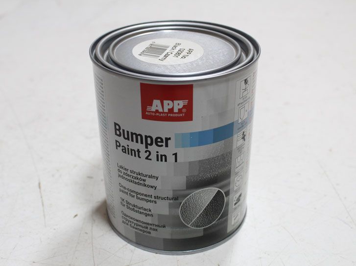 Краска черный бамперная (1000мл) APP Bumper Paint 2 в1 Spray