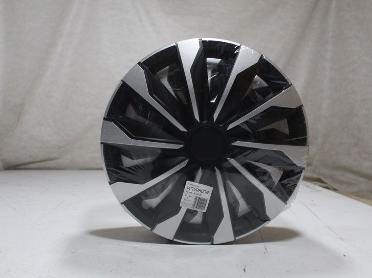 Автомобильные Колпаки (4шт) R14 Typhoon Silver&Black  Argo