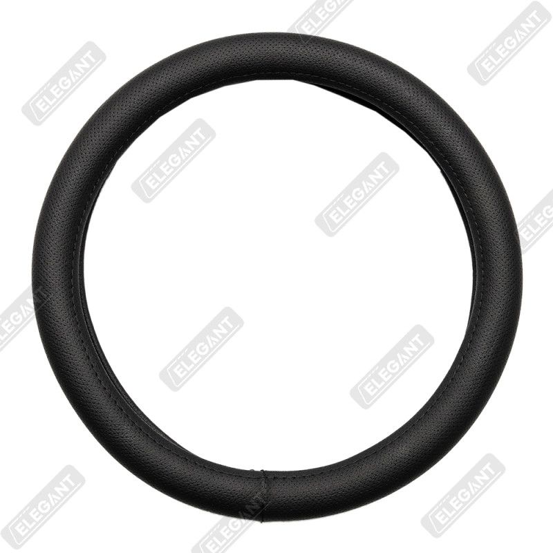 Оплётка на руль M черный (перфорация) экокожа Elegant