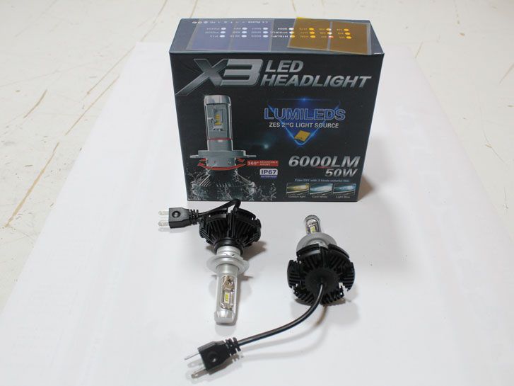 Лампа LED Н7, диод PHILIPS ZES/9-32V, 22W, 6000К/тип охлаждения радиатор 