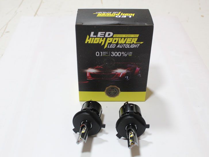 Лампа LED H4 H/L, диод 3570/12V, 30W, 6500K/тип охлаждения -радиатор+вентилятор 