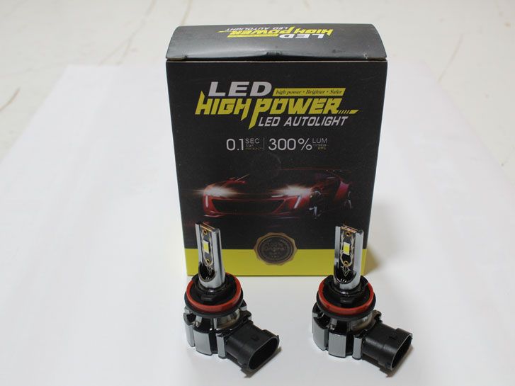 Лампа LED H11(H8/H9/H16), диод 3570/ 12V, 30W, 6500K/тип охлаждения - радиатор+вентилятор 