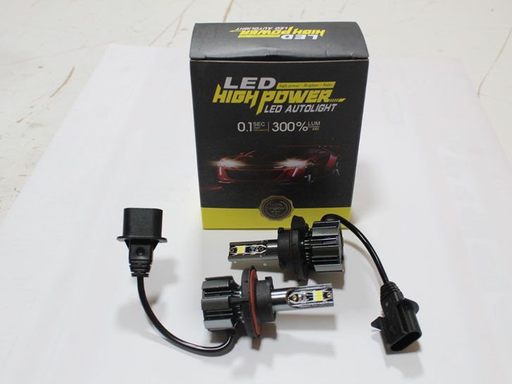 Лампа LED H13, диод 3570/12V, 30W, 6500K/тип охлаждения - радиатор+вентилятор 