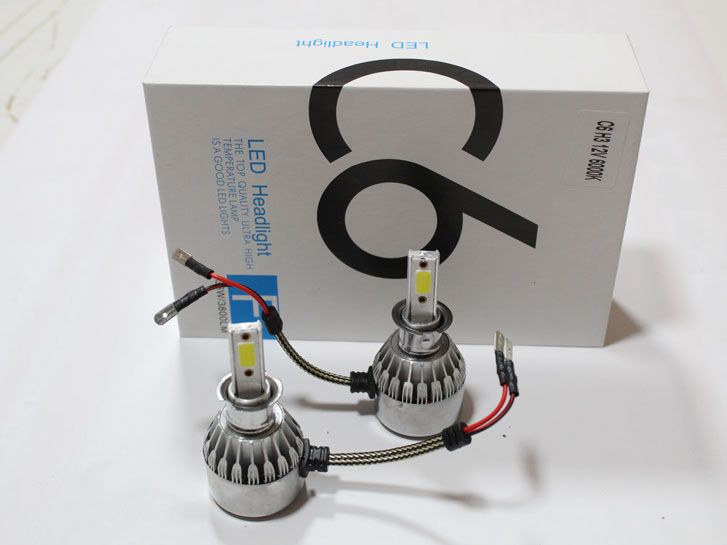 Лампа LED H3, диод COB/12V, 6000К/тип охлаждения -радиатор (металлический корпус) +вентилятор 