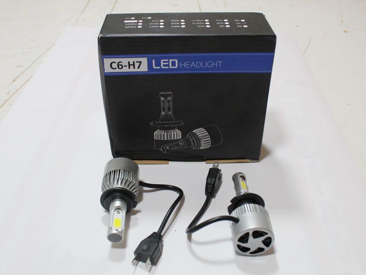 Лампа LED H7, диод COB/12V, 6000К/тип охлаждения- радиатор (металлический корпус) +вентилятор 