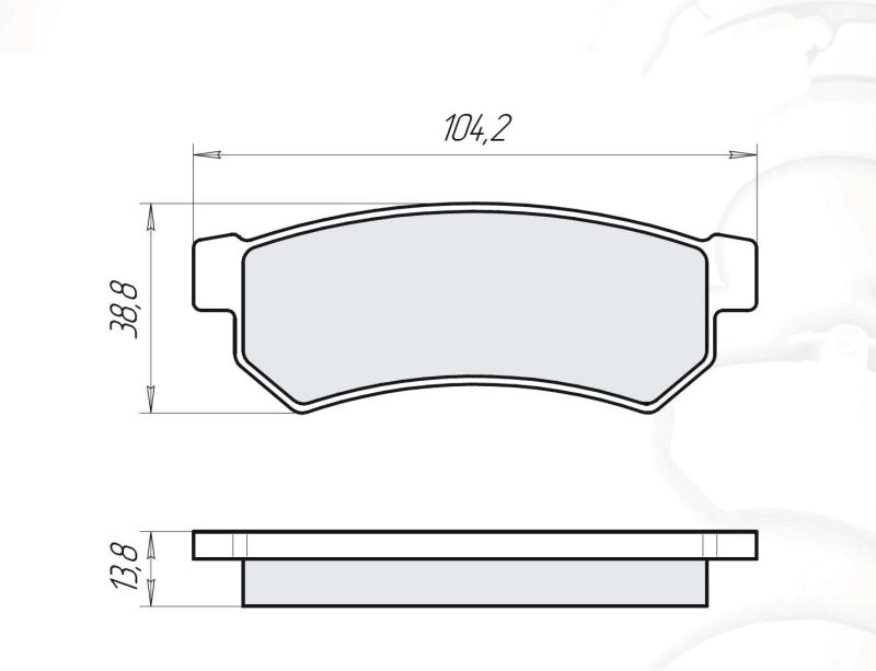 Колодки задние тормозные Chevrolet Lacetti (после 2007 г ) D227E Intelli фото 2