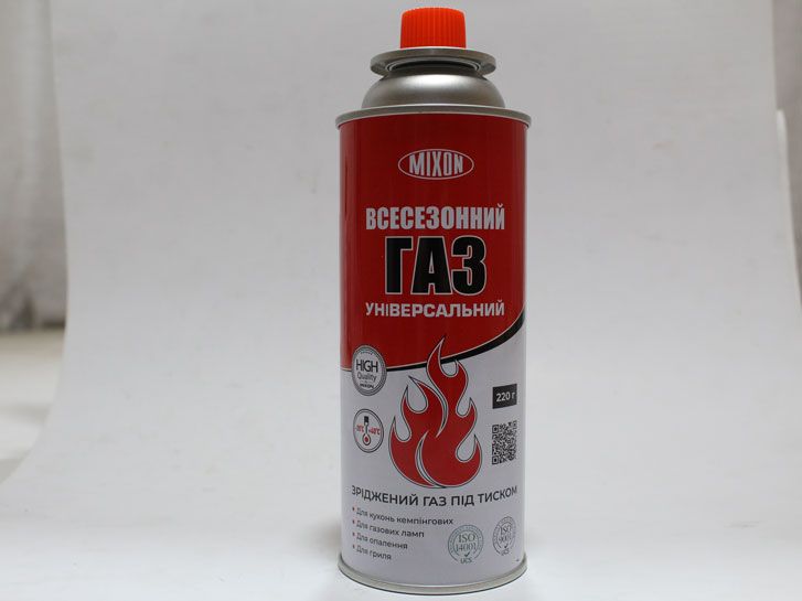 Газовый баллон цанговый 220г. для горелки +45/-40°С фото 4