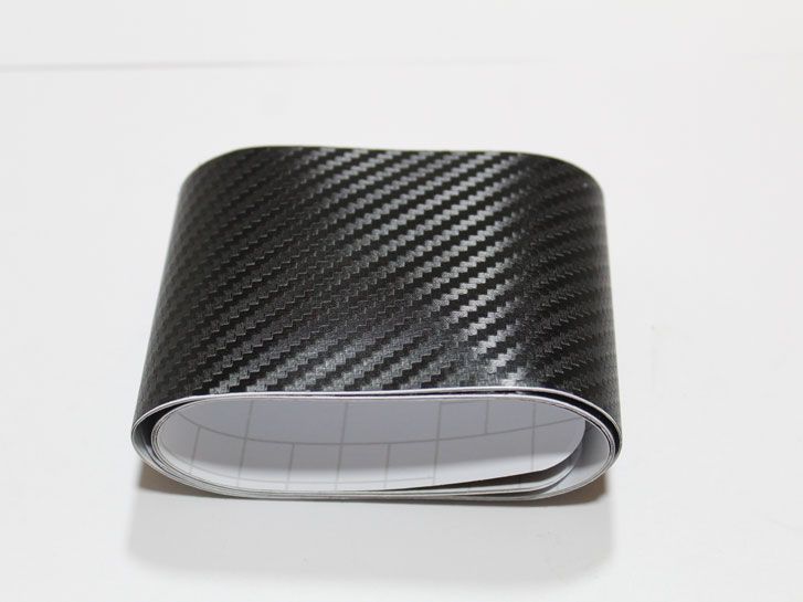 Пленка защитная от царапин на пороги (2+2шт) карбон черный фото 4