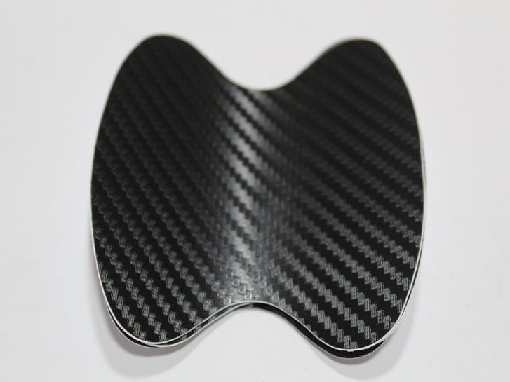 Пленка защитная от царапин под ручку двери (с вырезом) 4+1шт черный карбон фото 4