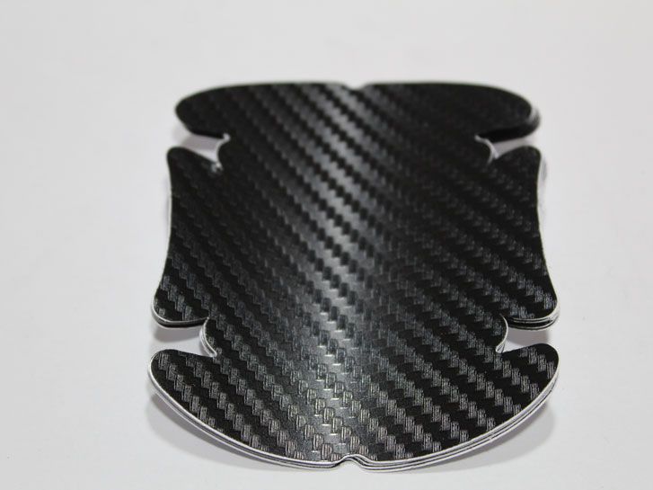 Пленка защитная от царапин под ручку двери (универсальная №1) 4+1шт черный карбон