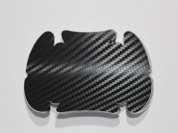 Пленка защитная от царапин под ручку двери (универсальная №1) 4+1шт черный карбон фото 4