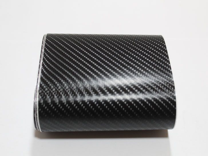 Пленка на стойки авто 5D карбон черный глянец комплект 4шт фото 4