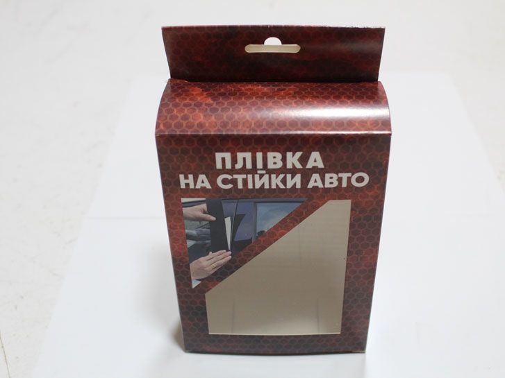 Пленка на стойки авто черный матовый комплект 4шт фото 3