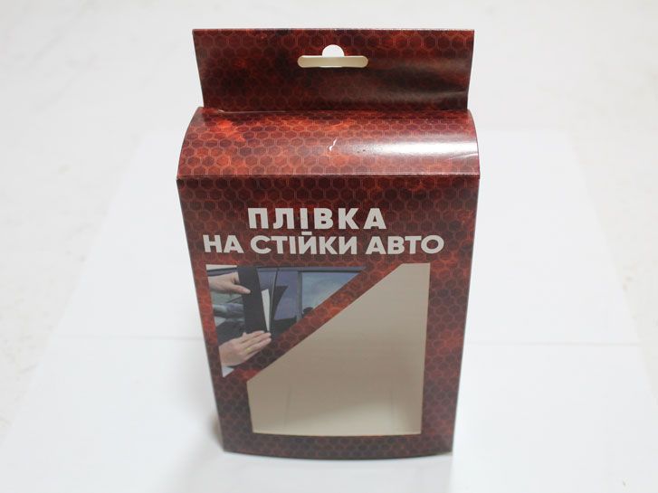 Пленка на стойки авто кованый карбон Премиум комплект 4шт фото 3