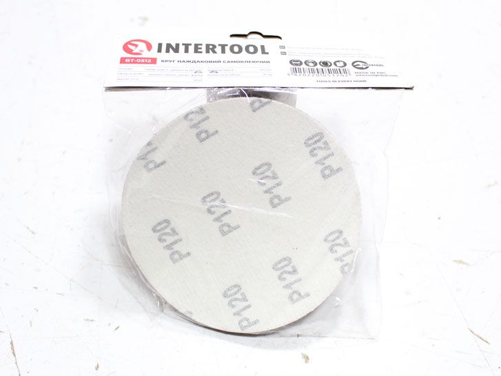 Круг наждачный самоклеющийся 125 мм P 120 (10 шт.) Intertool BT-0506 фото 2