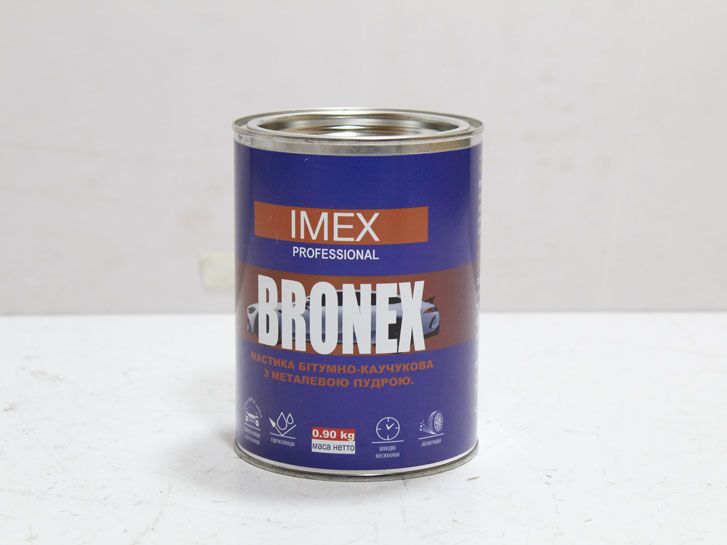Мастика битумно-каучуковая БРОНЗА 0,9 кг BRONEX IMEX