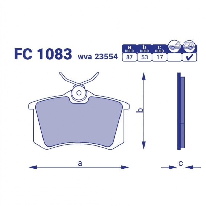 Колодки задние тормозные VW Golf Passat III-IV,Polo, Skoda Octavia,Superb,Audi А2-А8 (Н-17.0mm) WVA 20961 FriCo