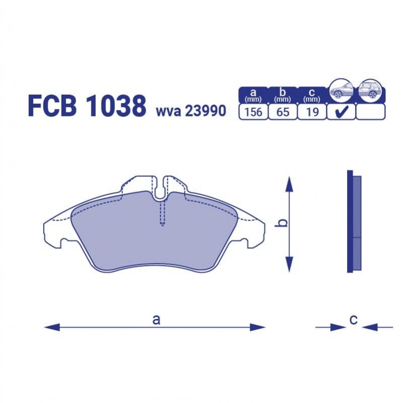 Колодки передние тормозные MERCEDES-BENZ SPRINTER 208-316, VW LT 26-35, 1996-2005, WVA 21576 FriCo