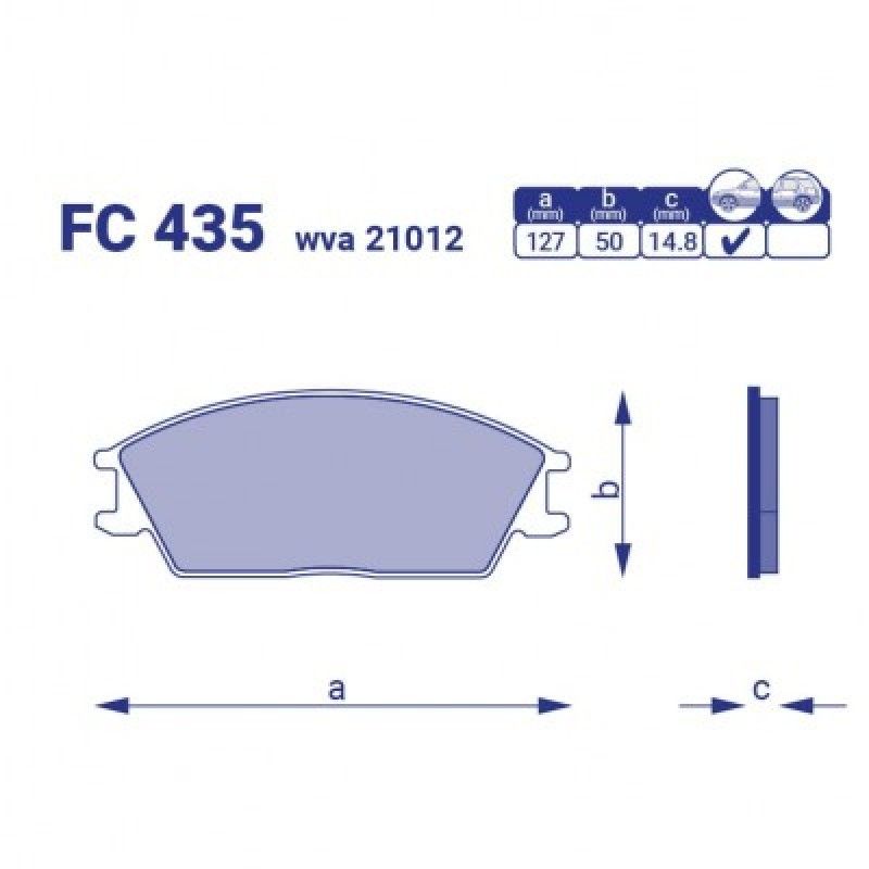 Колодки передние тормозные Hyundai Accent I,II,Elantra I,Getz,Pony,Honda Accord II WVA 21012 FriCo