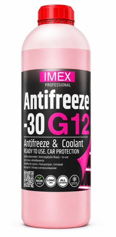 Тосол Антифриз (-30) (1 кг) красный G12+ флуоресцентный, присадки BASF