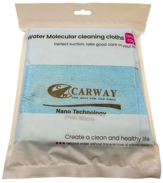 Салфетка влаговпитывающая универсальная PVA Micro 50×44 см, голубая (салфетка для сушки авто)